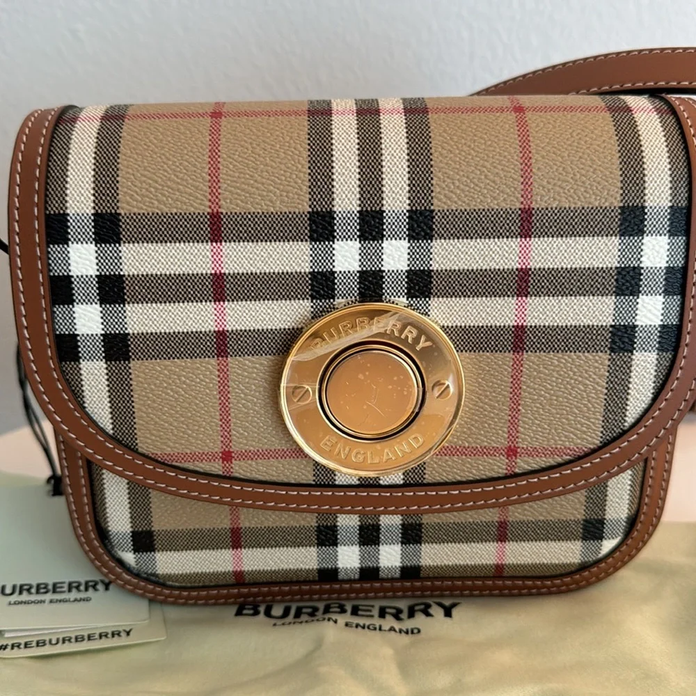 New BURBERRY Vintage Check Crossbody Bag Purse w/ Strap & Dustbag - Picture 3 of 12